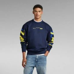 G-Star Raw 7411 Sleeve Graphic Loose Sweater
