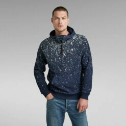 G-Star Raw Cadet Strett Splatter Hooded Sweater