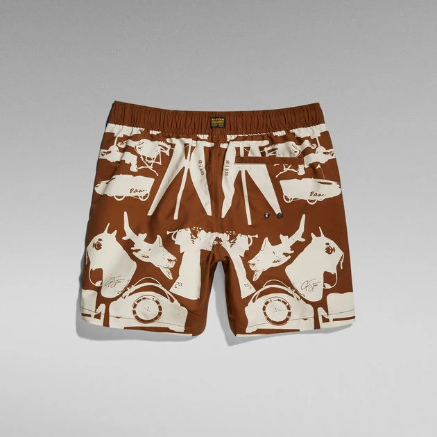 G-Star Raw Dirik Small Objects Allover Swim Shorts - Image 2