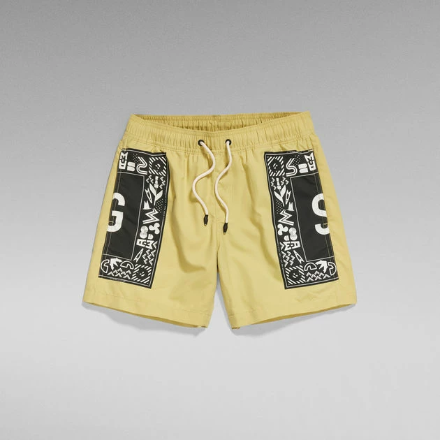 G-Star Raw Dirik Solid Big Artwork Swim Shorts