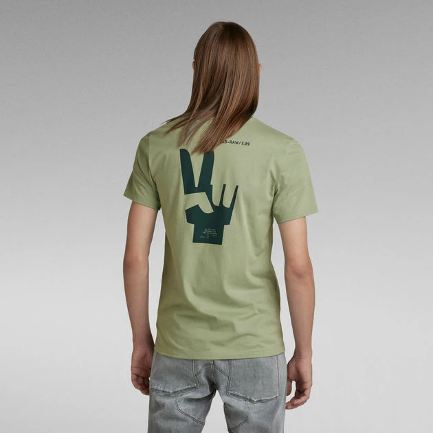 G-Star Raw Hand Back Graphic Slim T-Shirt - Image 3