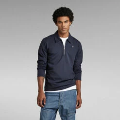 G-Star Raw Polo Half Zip Lightweight Sweater
