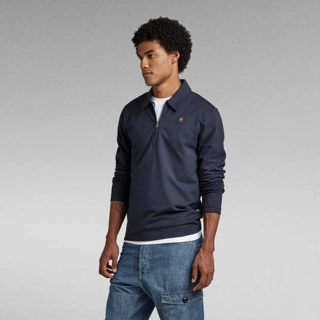 G-Star Raw Polo Half Zip Lightweight Sweater - Image 2