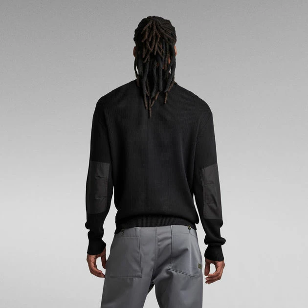 G-Star Raw Swiss Army Woven Half Zip Knitted Sweater - Image 3
