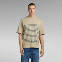 G-Star Raw Text Stripe Boxy T-Shirt