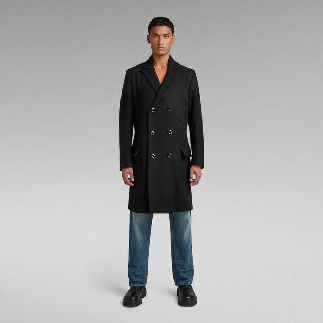 G-Star Raw Unisex Double Breasted Wool Coat - Image 2
