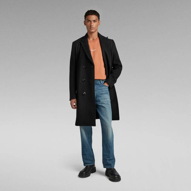G-Star Raw Unisex Double Breasted Wool Coat - Image 4